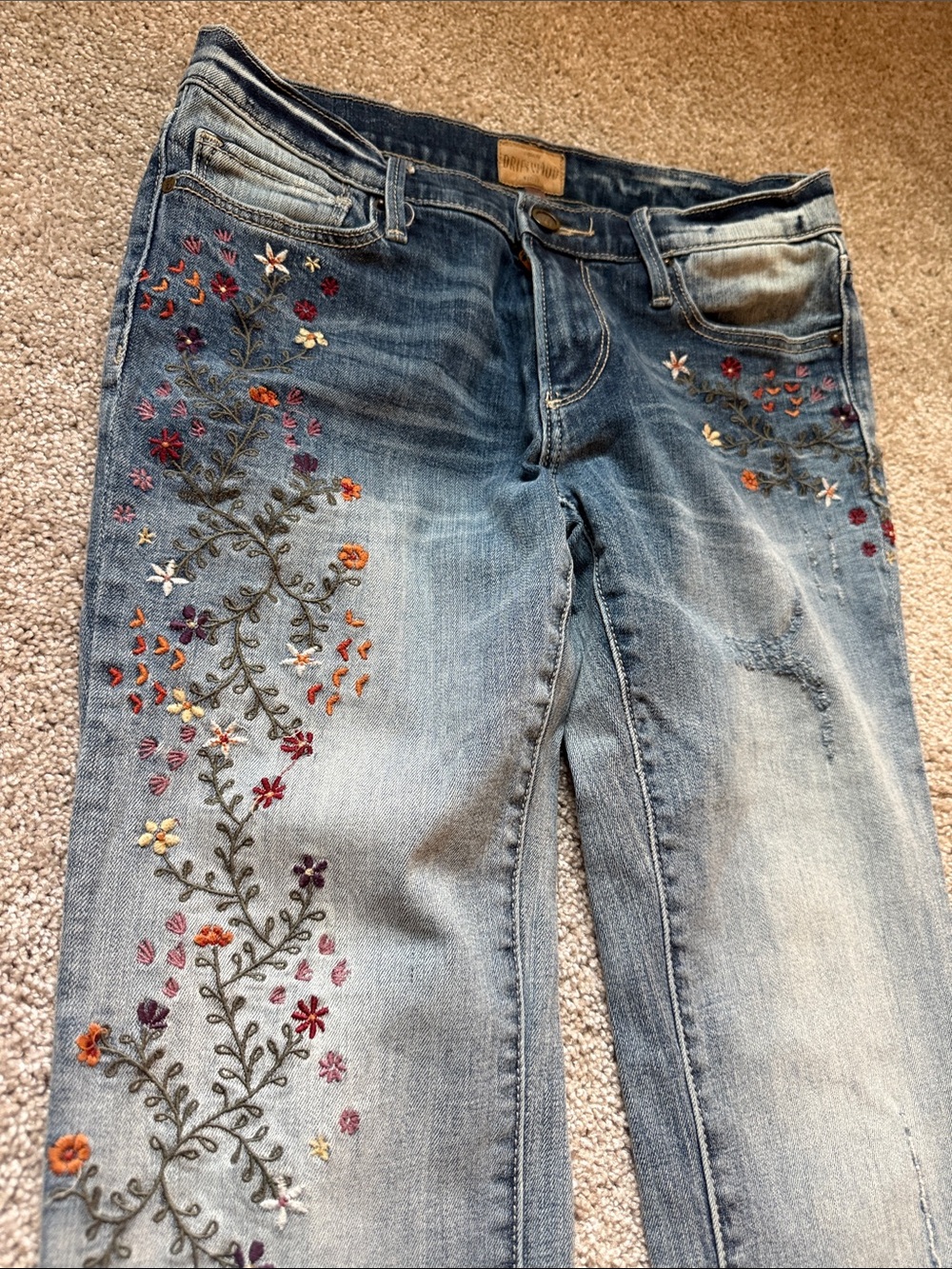 Driftwood Kelly Embroidered Light Blue Women’s Jeans size 27 - Picture 4 of 8
